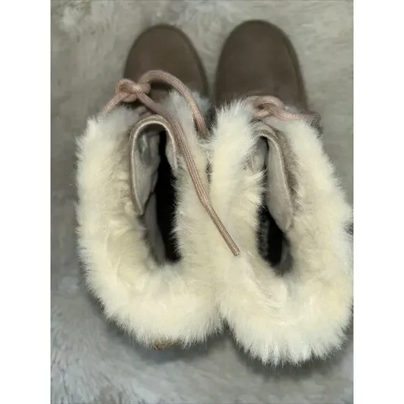 Sorel Suede Faux Fur Lined Boots Size 8 - Picture 5 of 10